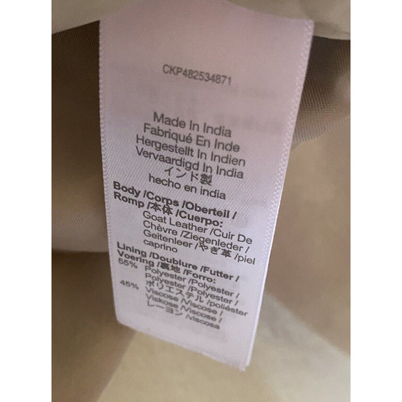 Madewell Jacket Women Size 10 Beige Suede Moto Zip Up Crop 90s NWT FLAW NO887 - Picture 5 of 16